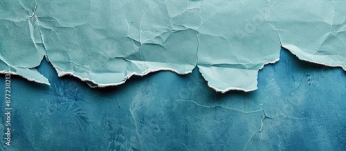 Vintage blue torn paper tex...