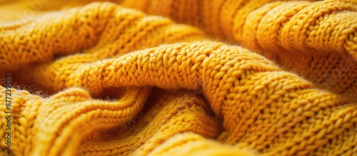 Yellow knitted fabric perfe...