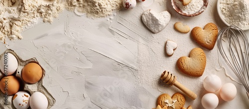 A top down shot of baking i...