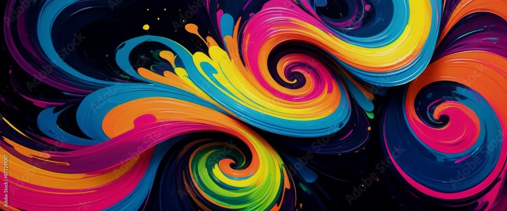 Abstract background and wallpaper Abstract swirls neon paint Abstract background and wallpaper Abstract swirls neon paint