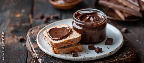 Chocolate cream in an open ...