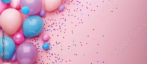 Party themed frame with bal...