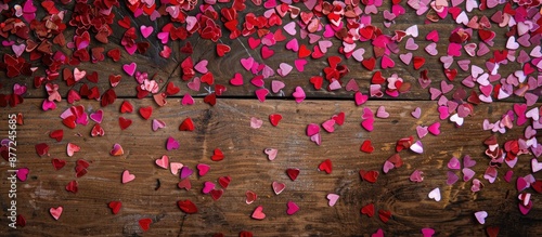 Heart shaped pink and red c...