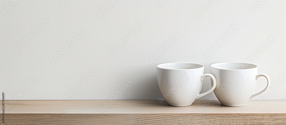 Two cups displayed with copy space image Two cups displayed with copy space image