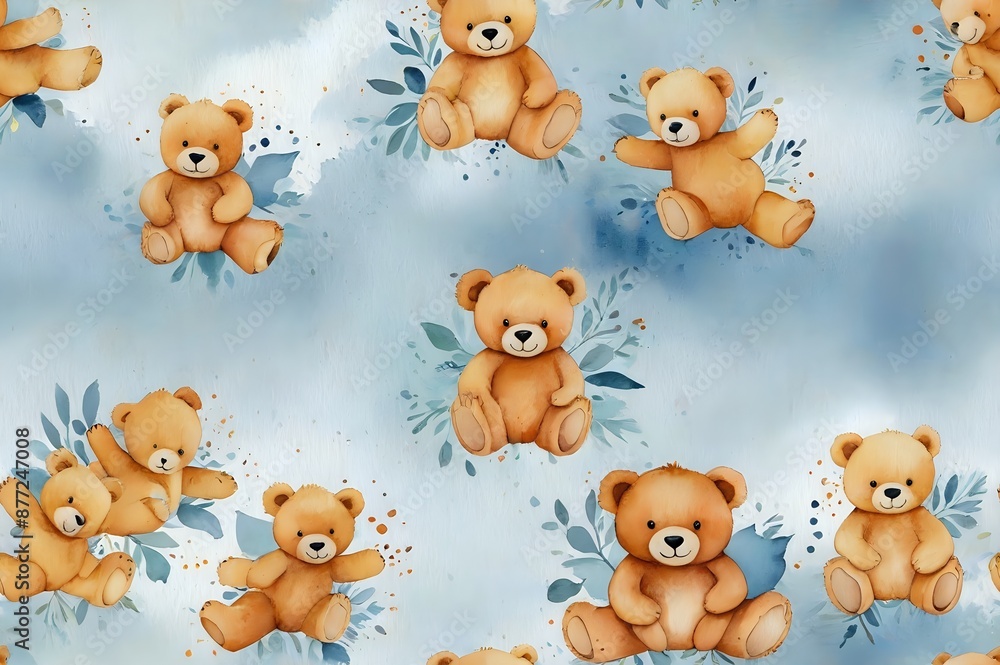 Seamless Bear Pattern: A Playful and Cute Design for Wallpaper, Fabric, or Gift Wrap Seamless Bear Pattern: A Playful and Cute Design for Wallpaper, Fabric, or Gift Wrap