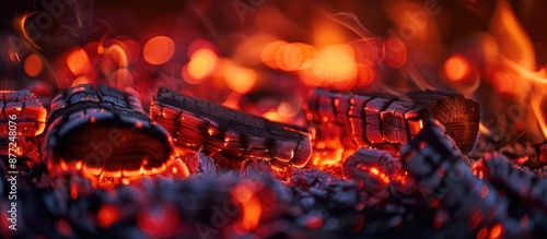 Close up of a burning firew...
