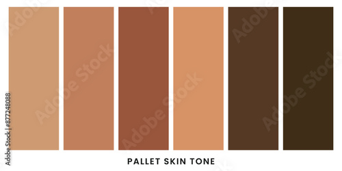 Skin Tones Color Palette Vector