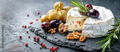 Studio photo of camembert o...