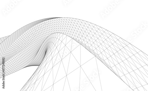 Architectural drawing. Futuristic background