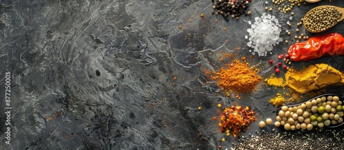 Assorted spices like peas r...