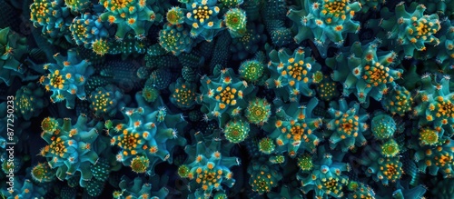 An aerial view captures the...