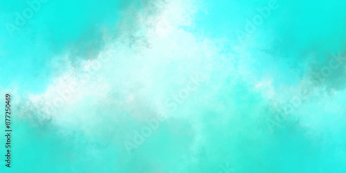 Mint sky with clouds watercolor texture streaks. Mint watercolor background for your design, watercolor background concept, vector. Mint abstract watercolor texture background. Turquoise watercolor.