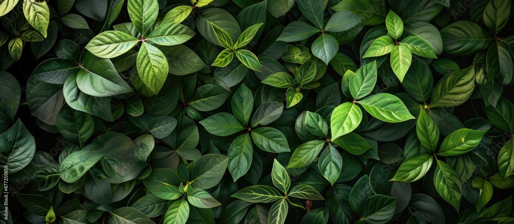 A backdrop of lush green foliage with small leaves ideal for a picturesque copy space image A backdrop of lush green foliage with small leaves ideal for a picturesque copy space image