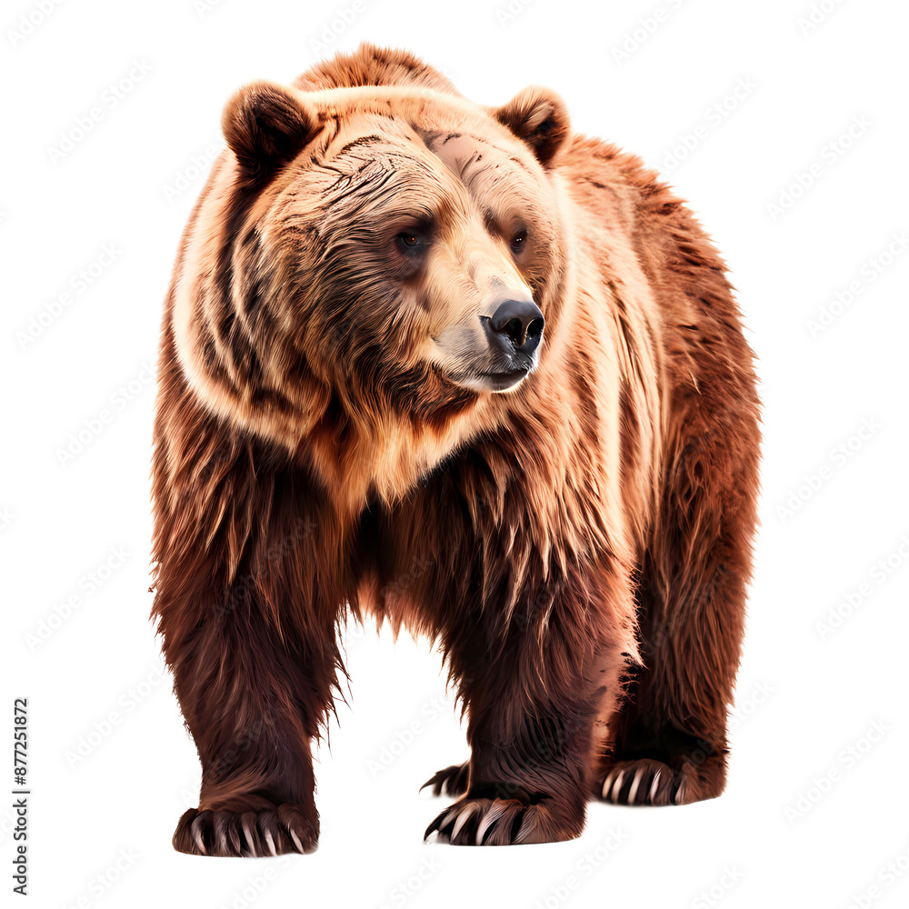 Obraz premium Kodiak bear png, Ai generated