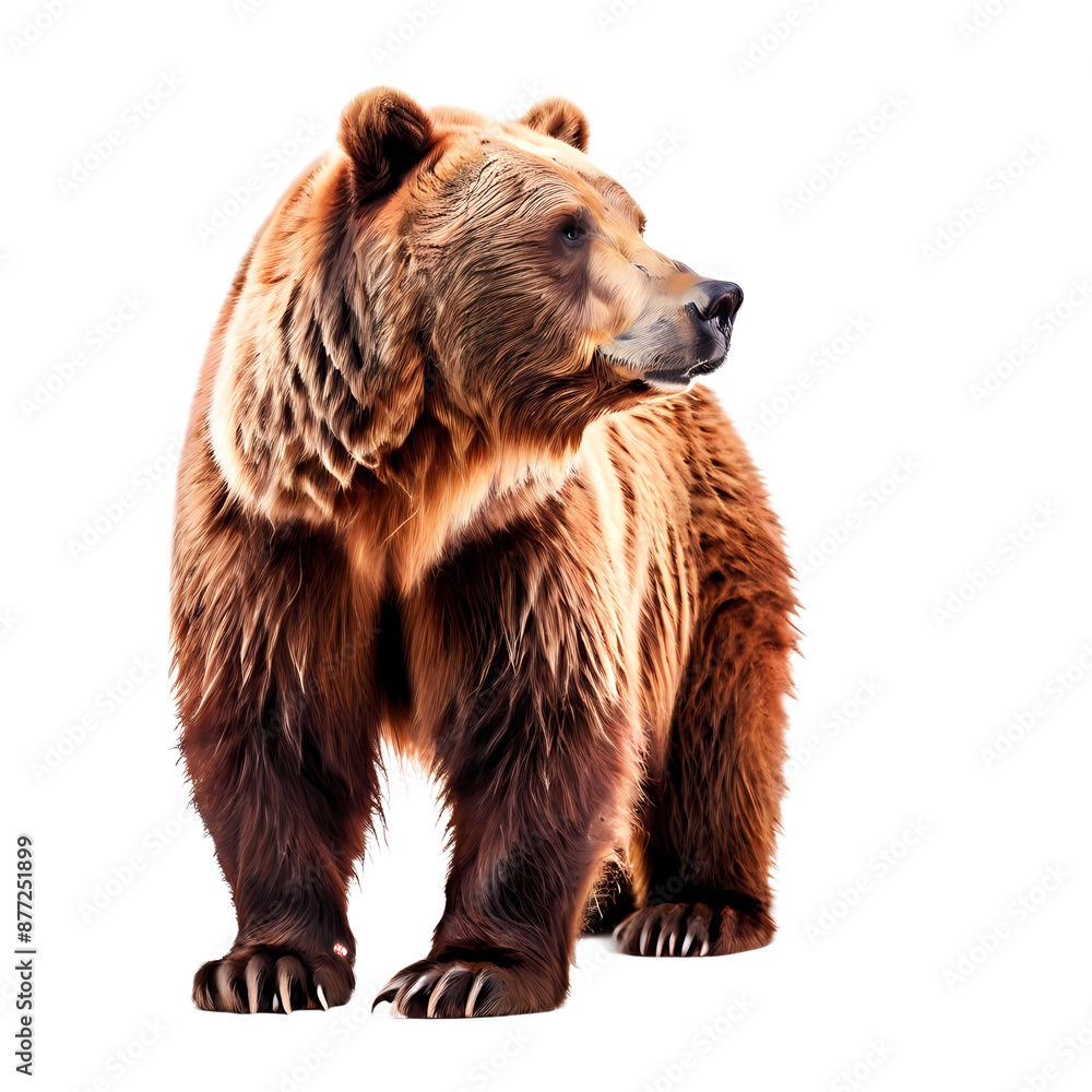 Obraz premium Kodiak bear png, Ai generated