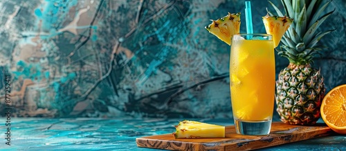 Summer cocktail featuring p...