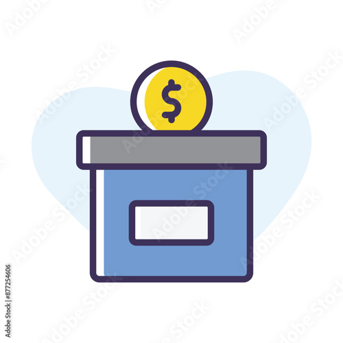 Charity Box vector icon