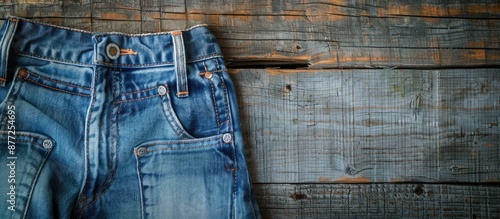 Blue jeans with a pocket di...