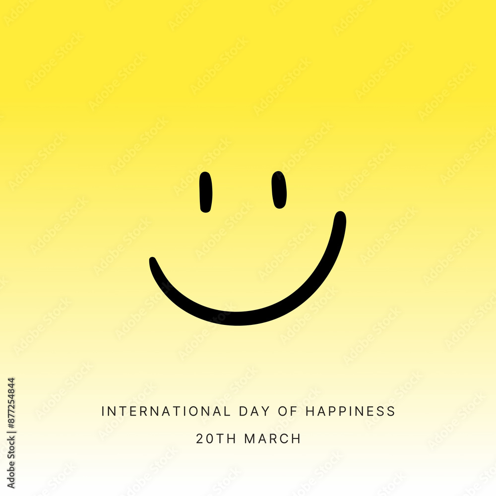 Fototapeta premium International Day of Happiness Concept Colorful Design Background