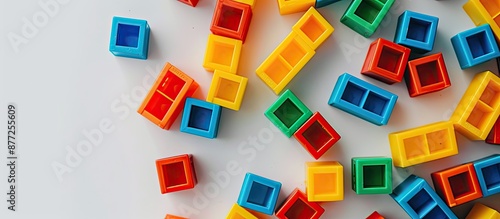 Colorful plastic blocks pla...