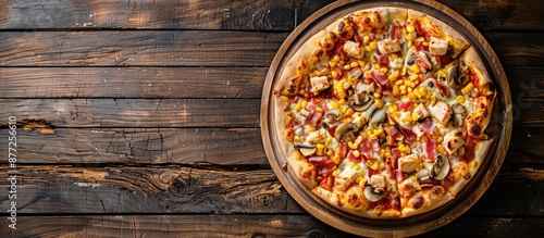 Top view of a quarter pizza...