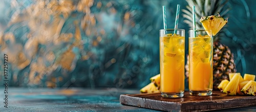 Summer cocktail featuring p...