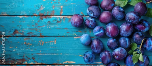 Plums in shades of blue and...