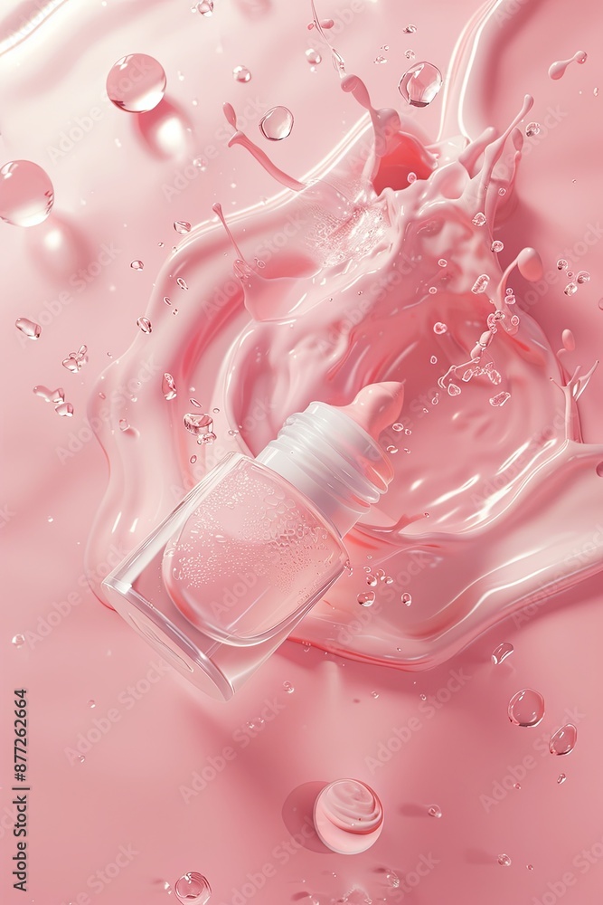 skin restoration, moisturizer, collagen serum, ready-to-use advertising background, 3D animation skin restoration, moisturizer, collagen serum, ready-to-use advertising background, 3D animation