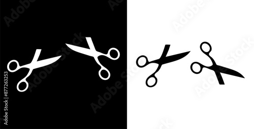 Scissors icon design illustration. Scissors sign symbols.