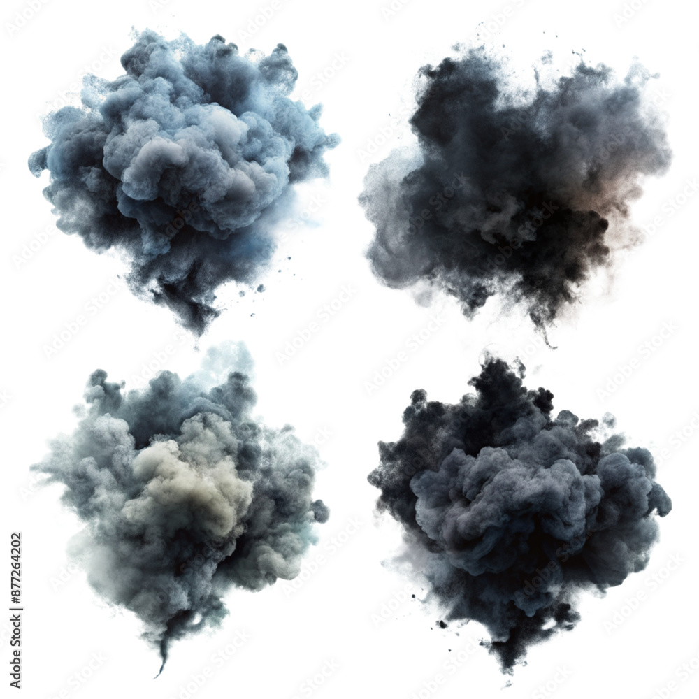 Set smoke for your design at white background, isolated background Set smoke for your design at white background, isolated background