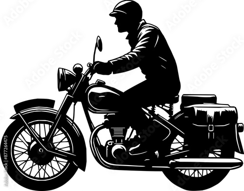 man on motorcycle, man ride classic motorbike,classic motocycle