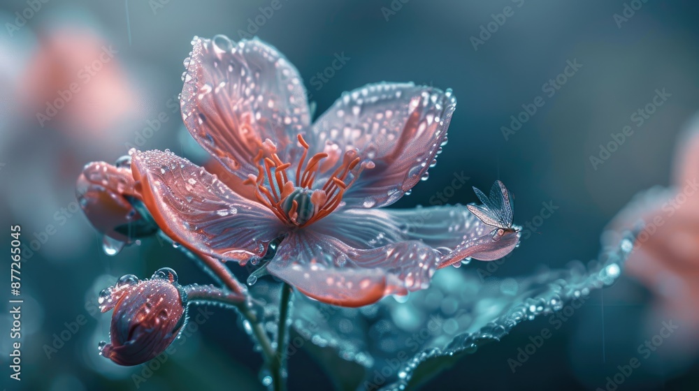 Butterfly fragile grace petal. Generative AI Butterfly fragile grace petal. Generative AI