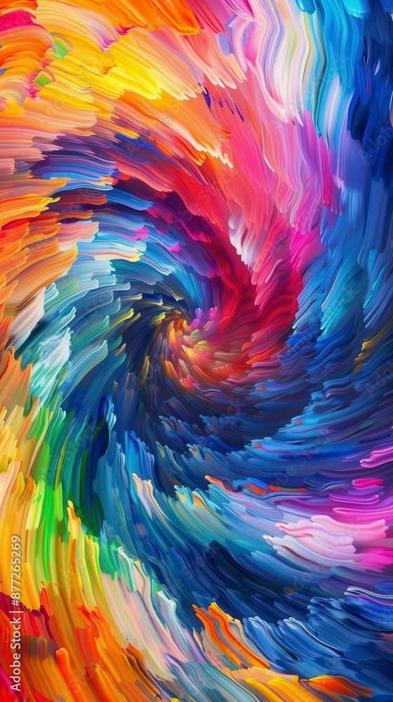 A vibrant digital painting with swirling, colorful lines A vibrant digital painting with swirling, colorful lines