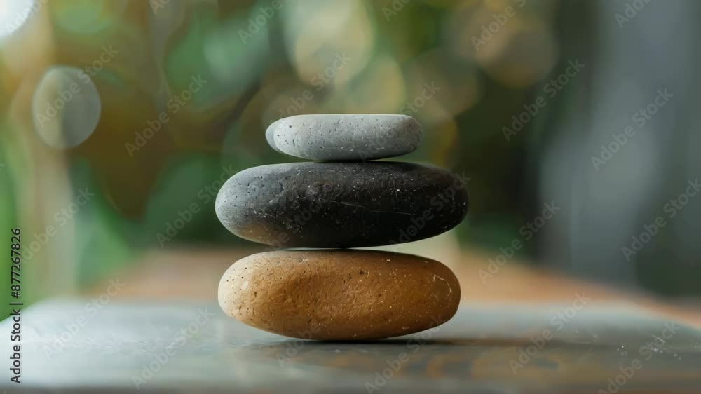 A collection of rocks placed on a flat surface A collection of rocks placed on a flat surface