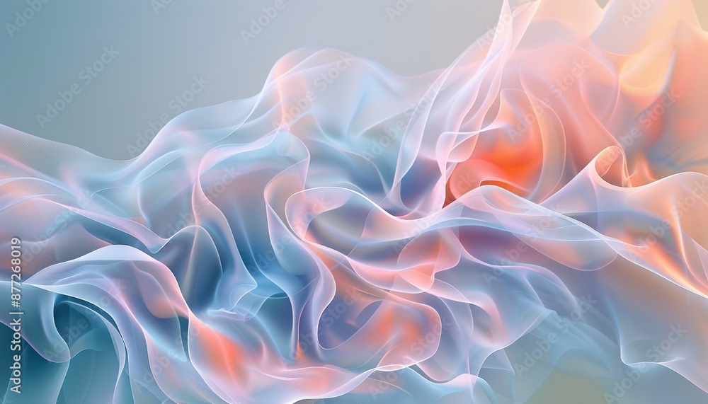 Abstract Geometric Design with Curves, Pastel Colors, Flowing Forms, Fluid Motion, Artistic Expression, Modern Art, Digital Art, Background with Copy Space Abstract Geometric Design with Curves, Pastel Colors, Flowing Forms, Fluid Motion, Artistic Expression, Modern Art, Digital Art, Background with Copy Space