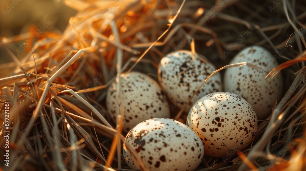 Quail, Eggs, Speckled, Delicate. Generative AI Quail, Eggs, Speckled, Delicate. Generative AI