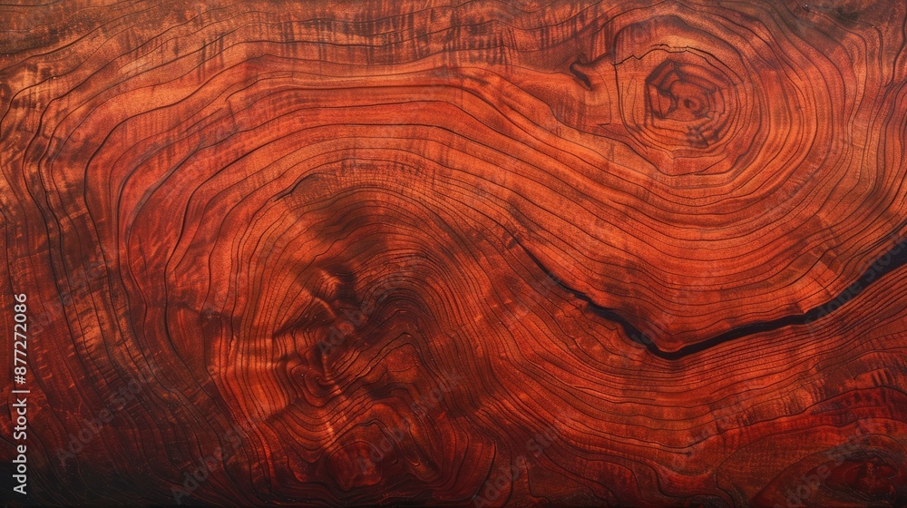 Naklejka premium Smooth reddish wood. Generative AI