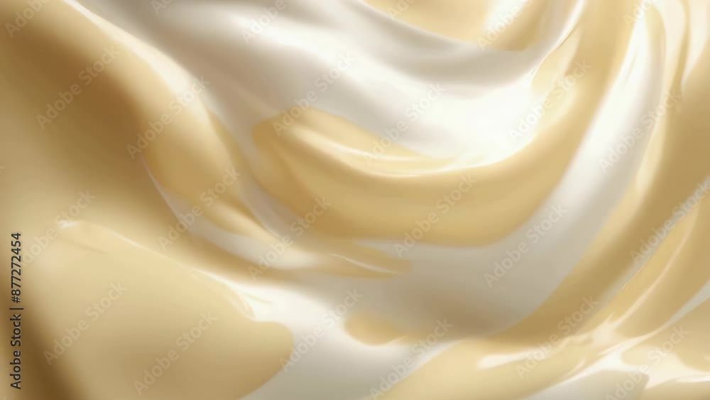 Close-up shot of a creamy swirl pattern Close-up shot of a creamy swirl pattern