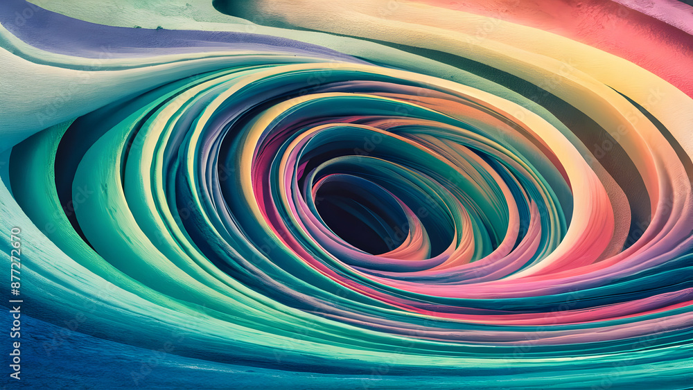 Fototapeta premium Swirling Watercolor Depths Abstract Background