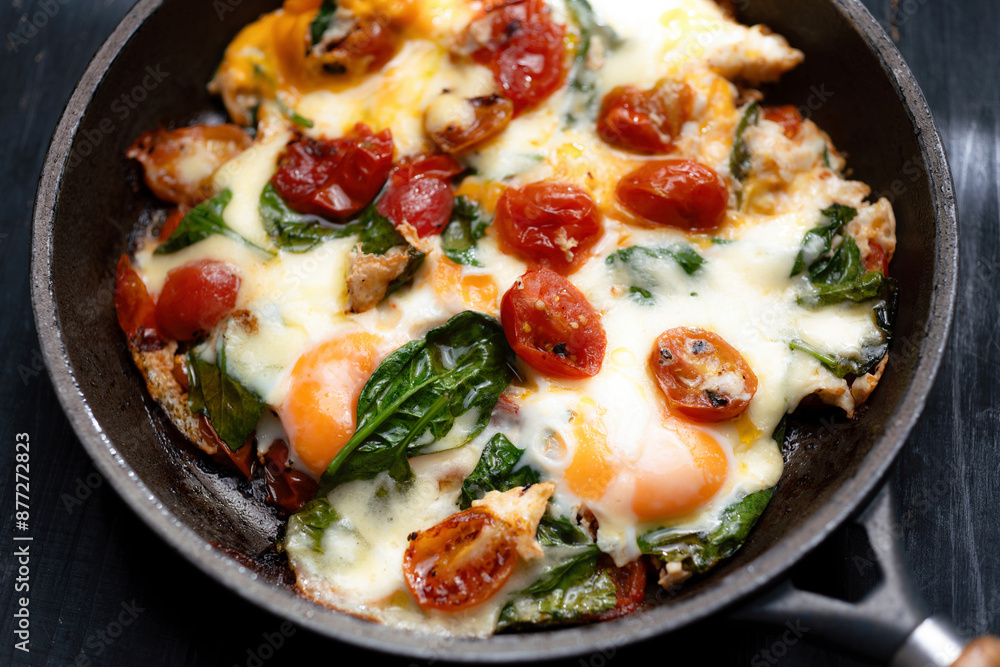 healthy breakfast skillet eggs