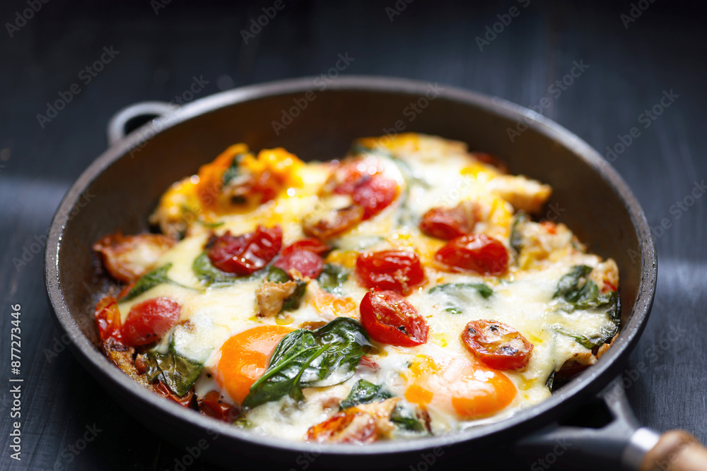 healthy breakfast skillet eggs