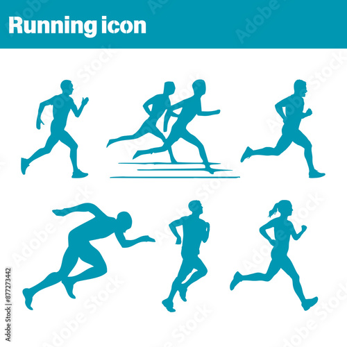 Set of running icon