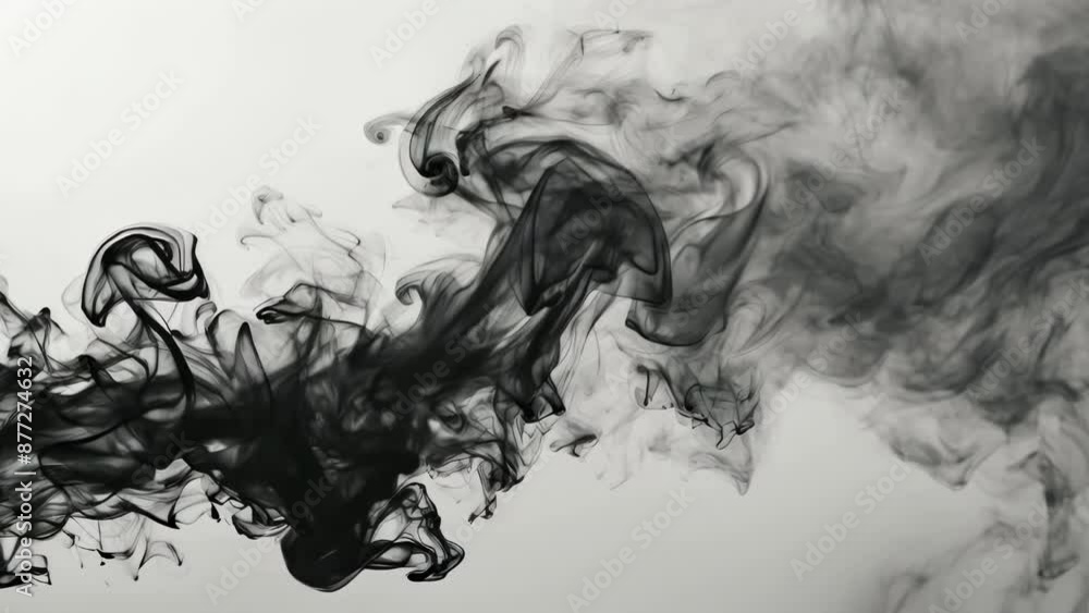 A black and white photo of smoke in the air A black and white photo of smoke in the air