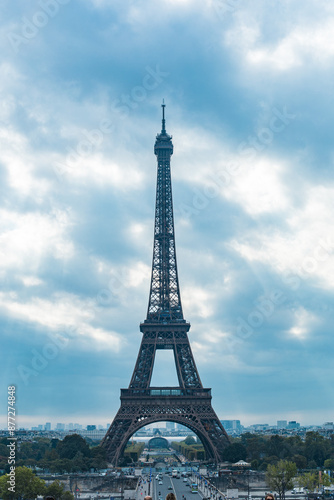 Paris, France - Photo of the city square and the Eiffel Tower