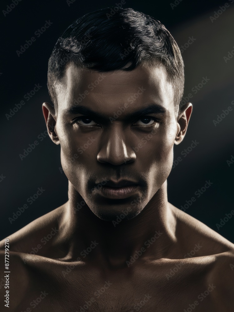 A man with no shirt on staring at the camera, AI A man with no shirt on staring at the camera, AI
