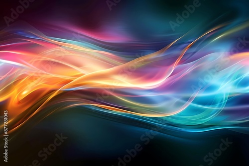 Abstract Multicolor Visualization, abstract background with colorful spectrum.