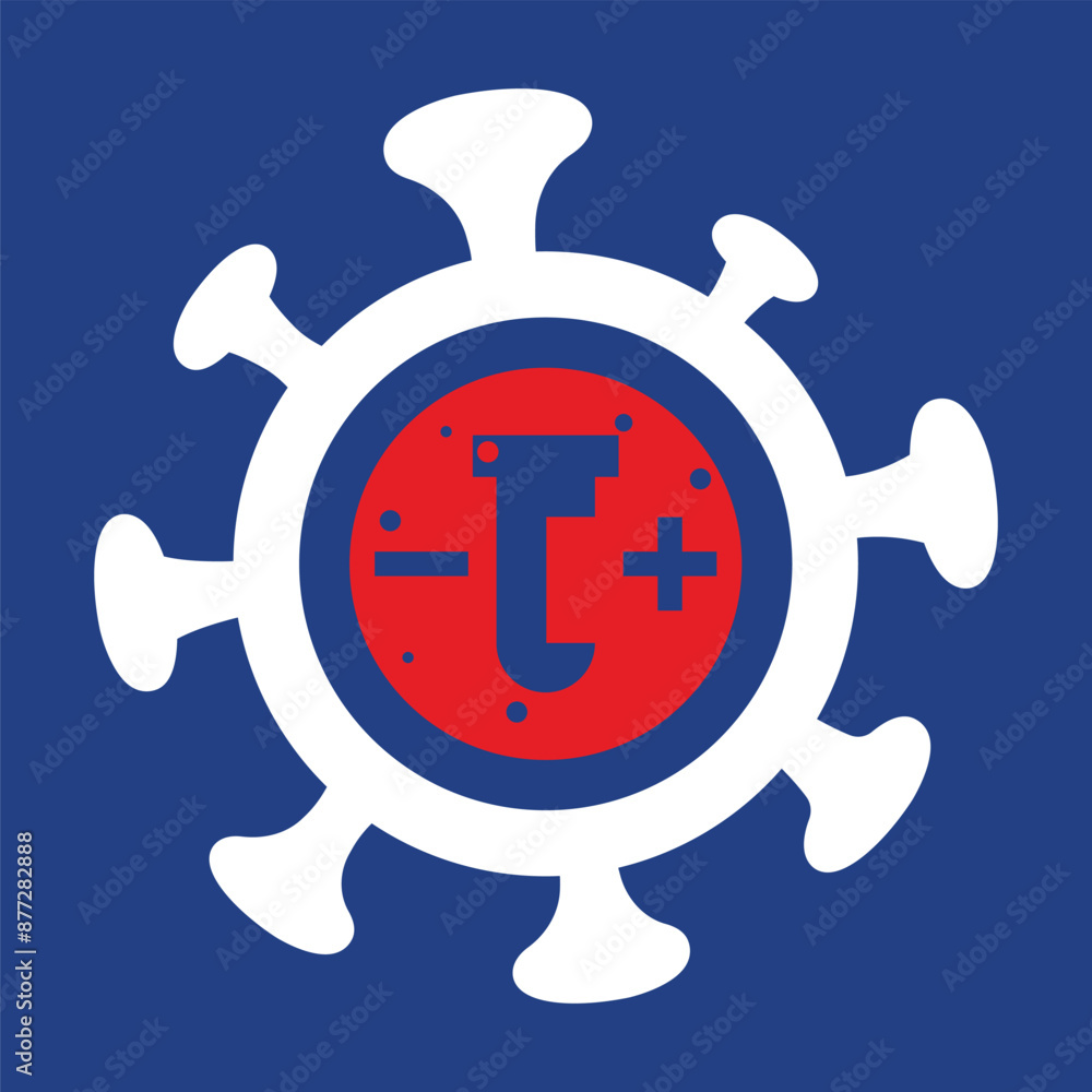 virus corona icon tube logo virus corona icon tube logo