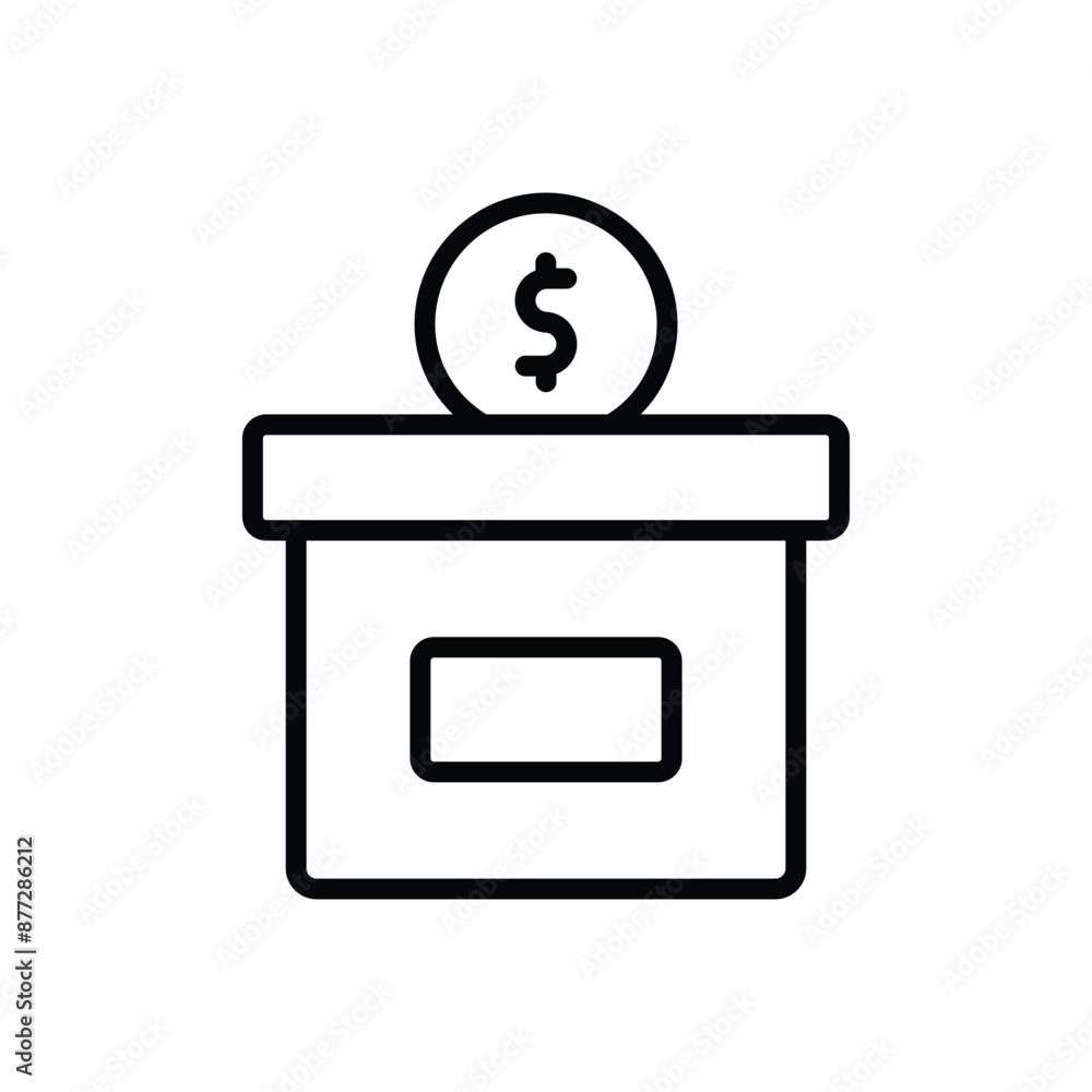 Charity Box vector icon