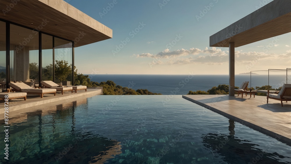 Cantilevered Mountain House with Infinity Pool Cantilevered Mountain House with Infinity Pool