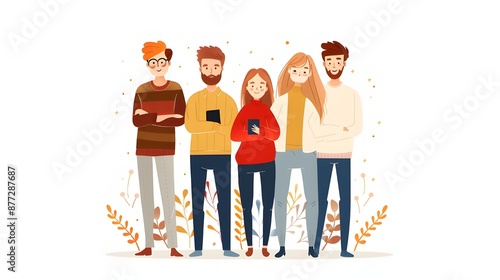 Group of Friends Standing Together.